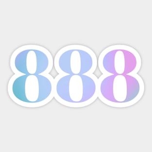 angel numbers 888 Sticker